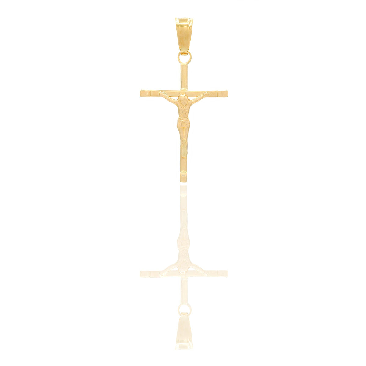 Ciondoli Oro Giallo Oro 18 carati Croce con Cristo Solo oro 3,4 cm x 1,8cm