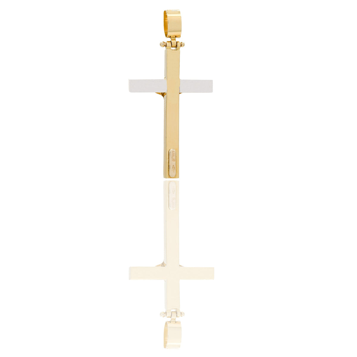CIONDOLO CROCE CON CRISTO LISCIA