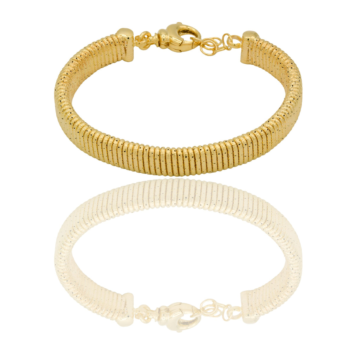 Bracciali Oro Giallo Sfaccettata, Sfere Solo Oro spessore 10 mm