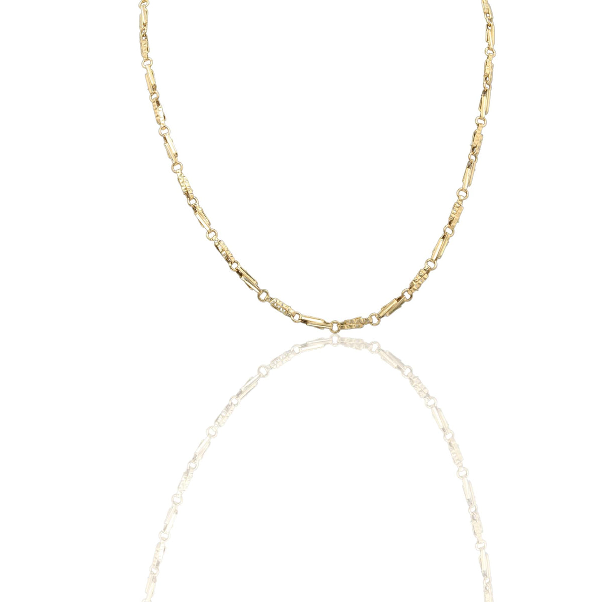 Collana Oro Giallo Oro 18 carati Catena Piatta Solo Oro