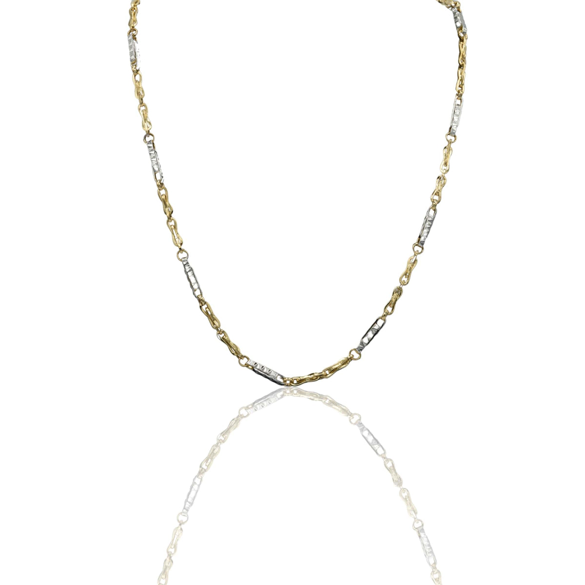 Collana Oro Giallo Oro Bianco Oro 18 carati Girocollo Con Infinito Solo Oro