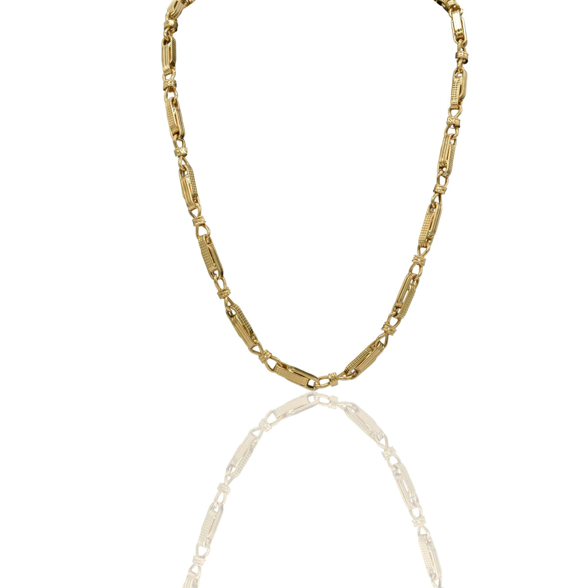 Collana Oro Giallo Oro 18 carati Girocollo maglie alternate Solo Oro