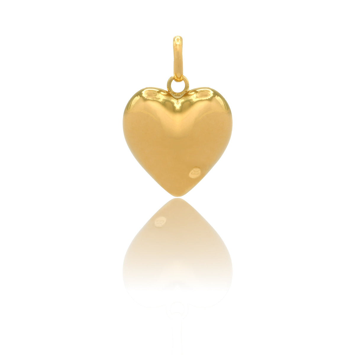 Ciondolo Oro Giallo Oro 18 carati Cuore elettroformato Solo Oro MIS.1 lunghezza cm. 2,5 larghezza cm. 1,5 spessore 10 mm