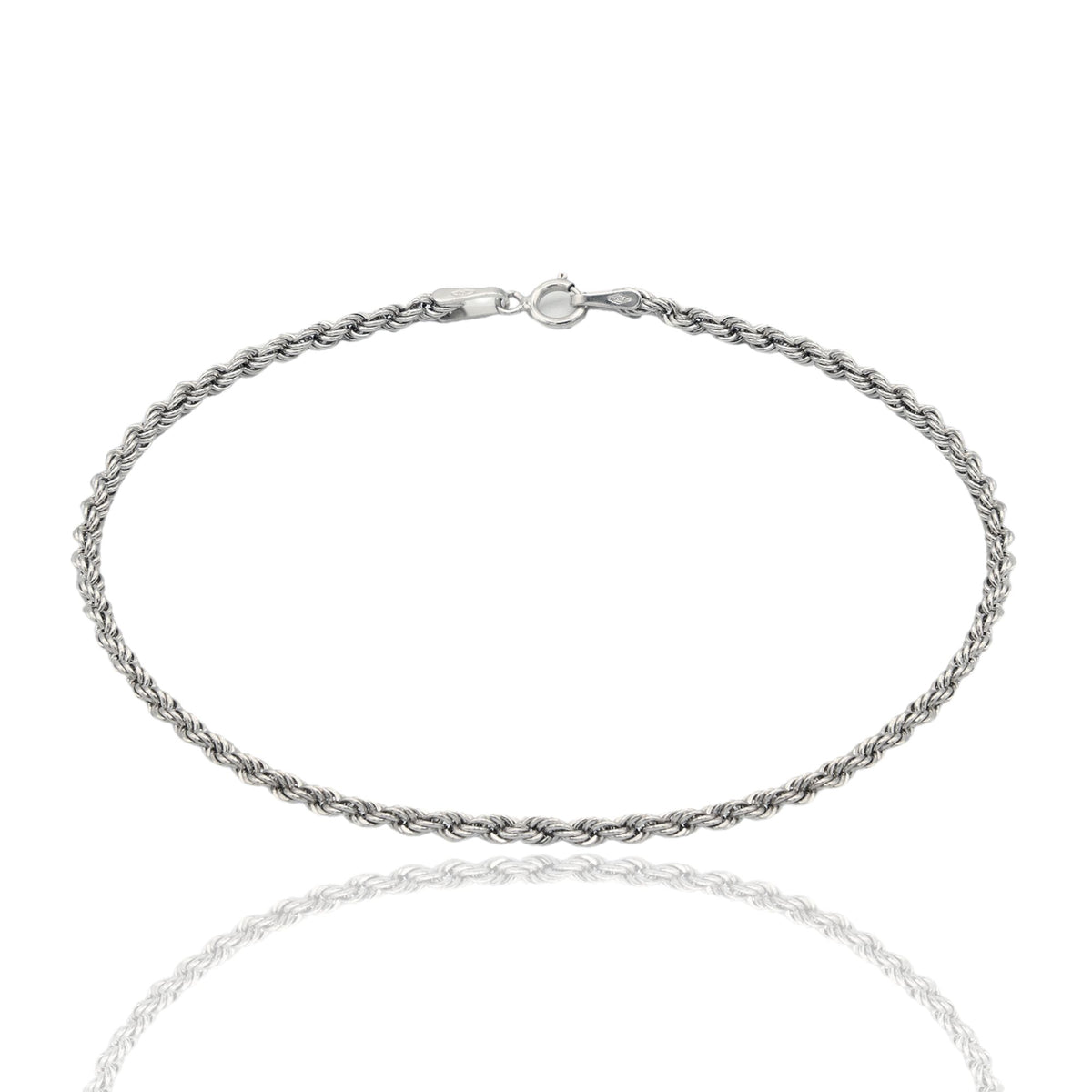 Bracciale Oro Bianco Oro 18 carati Laser 040 Solo Oro 21 cm
