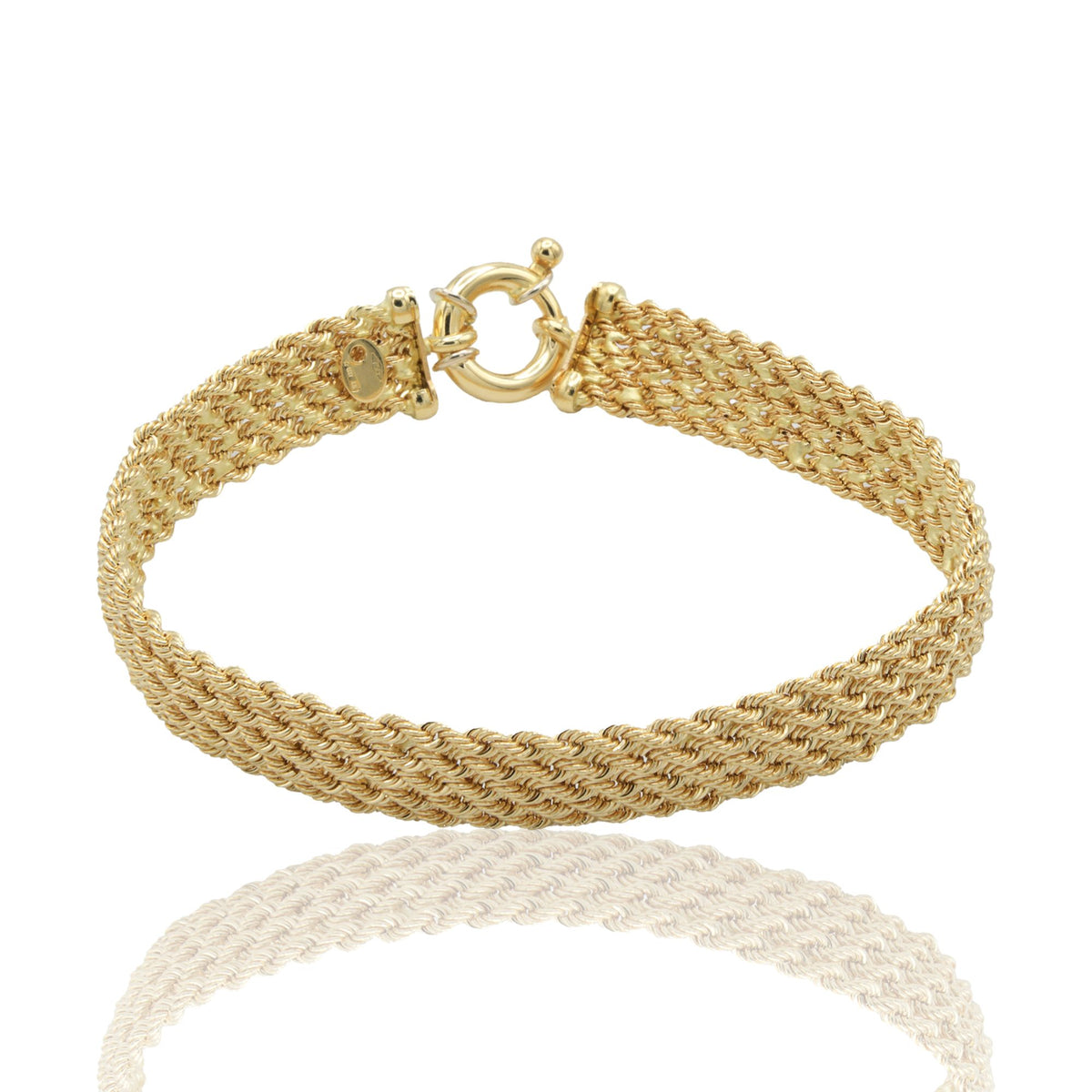 Bracciale Oro Giallo Oro 18 carati Laser 40 5 Fili Solo Oro