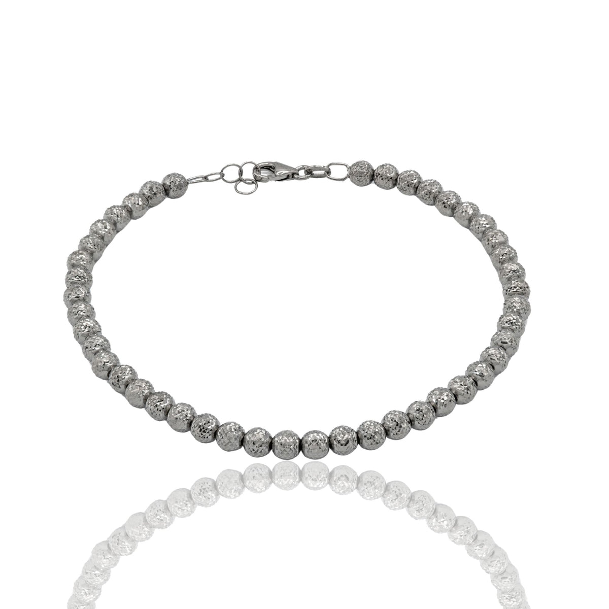 Bracciale Oro Brunito Oro 18 carati Milleluci Solo Oro Sfera 4 mm