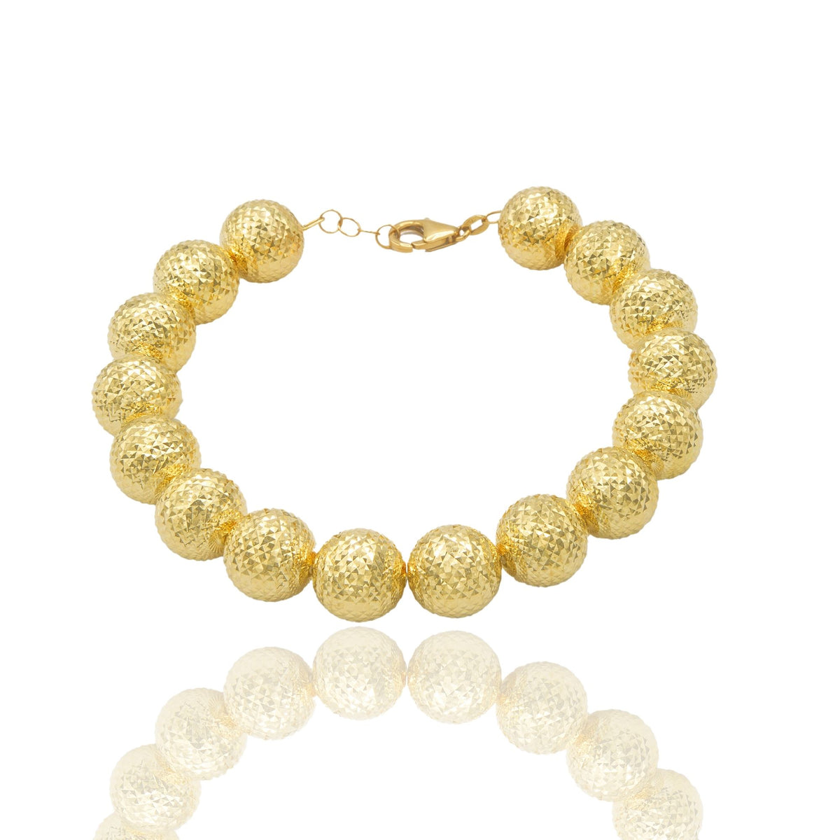 Bracciale Oro Giallo Oro 18 carati Milleluci Solo Oro Sfera 12 mm