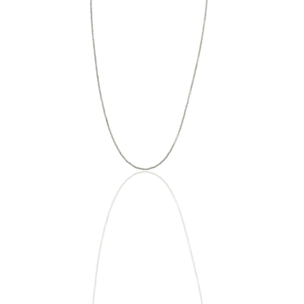 Collana Oro Bianco Oro 18 carati Girocollo sfere Slash Solo Oro cm.50 Sfera 1,5 mm