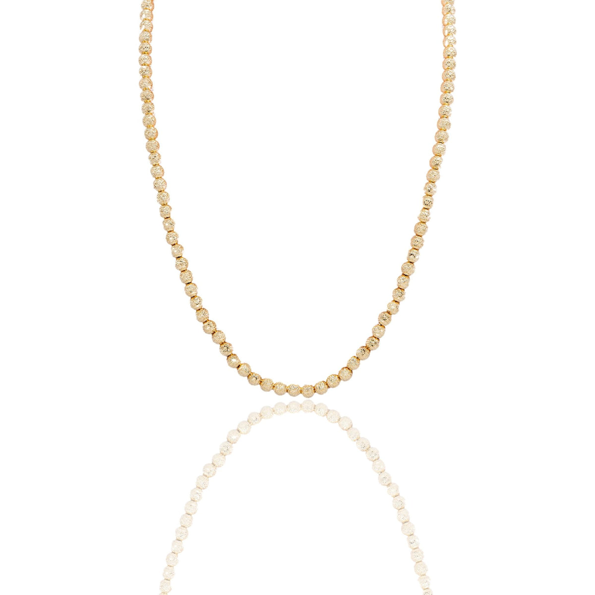 Collana Oro Giallo Oro 18 carati Girocollo Milleluci Solo Oro cm.50 Sfera 6 mm