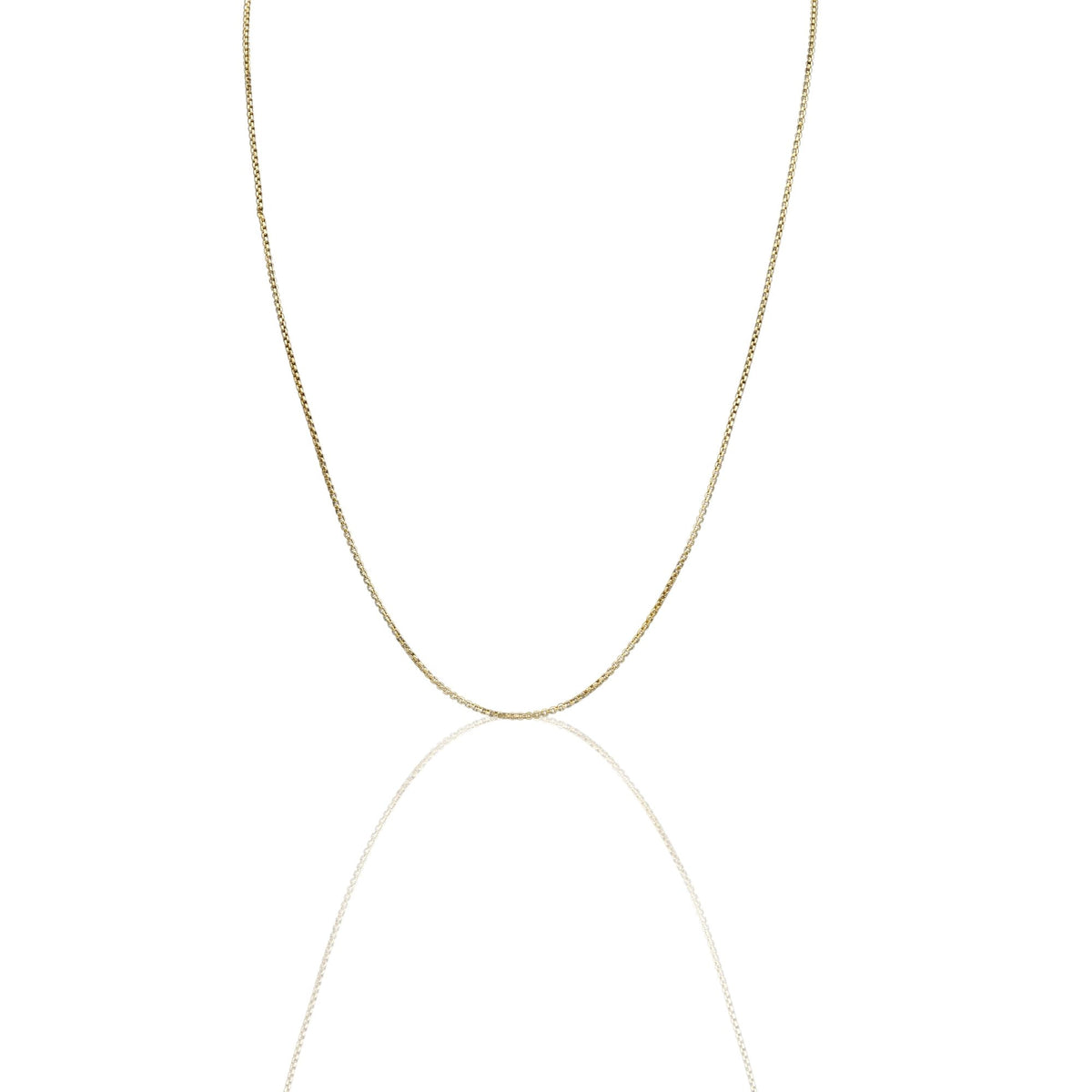 Collana Oro Giallo Oro 18 carati Girocollo Quadratina Solo Oro cm.50