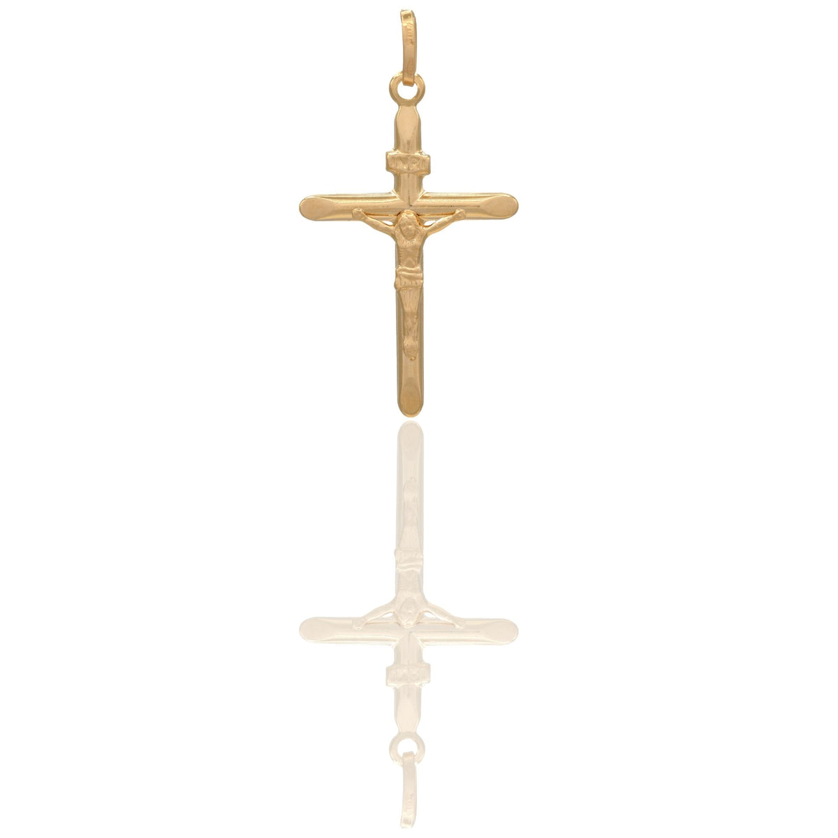Ciondolo Oro Giallo Oro 18 carati Croce Con Cristo Solo Oro cm.3,7x2