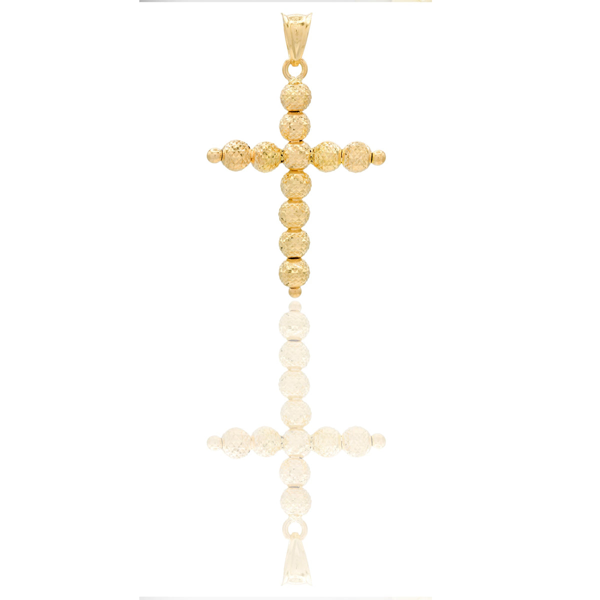 Ciondoli Oro Giallo Sfaccettata, Sfere Solo Oro cm.3,5x2,3; Sfera diam. mm. 4