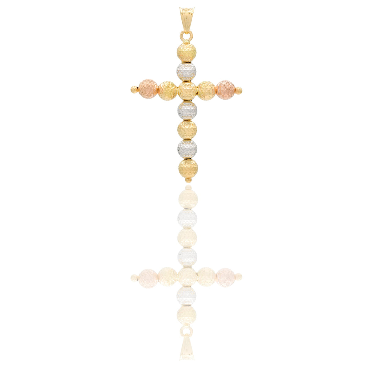Ciondoli Oro Giallo, Oro Bianco, Oro Rosa Sfaccettata, Sfere Solo Oro cm.4,3x2,8; Sfera diam. mm. 5