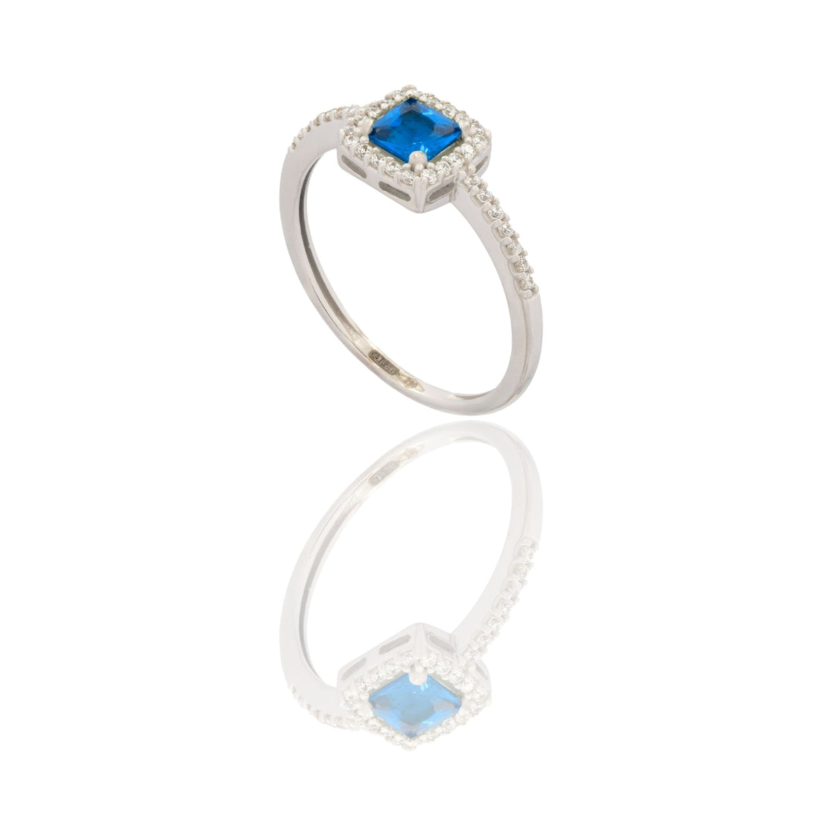 ANELLO DONNA QUADRATO CENTRO E CONTORNO