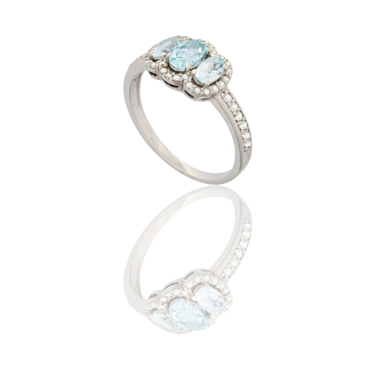 ANELLO DONNA 3 OVALI CENTRO E CONTORNO
