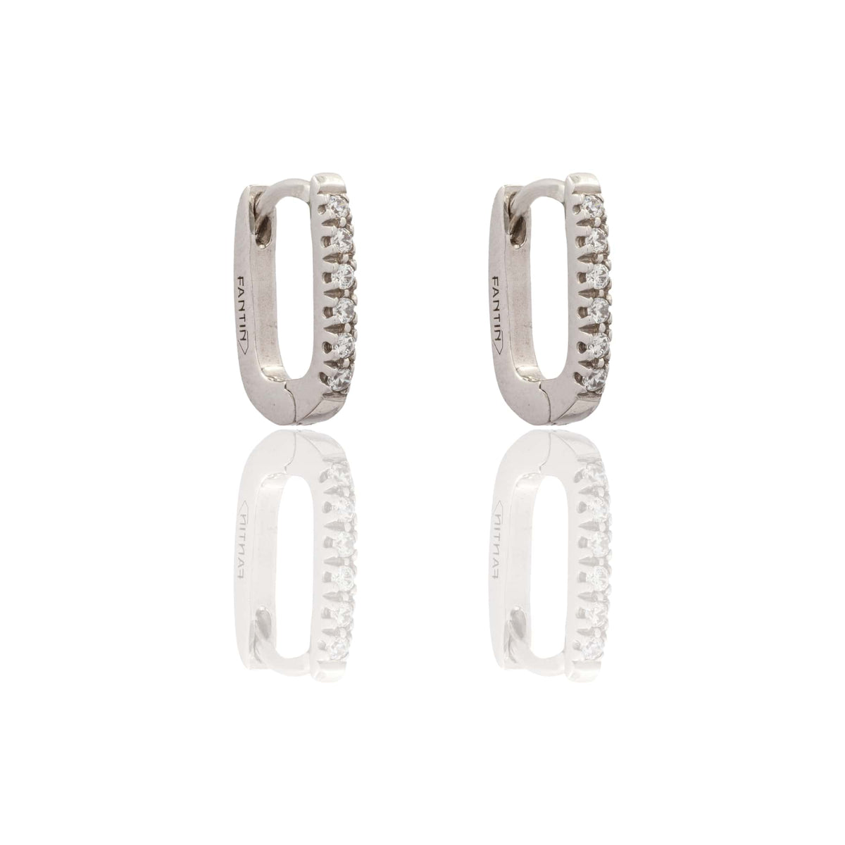 ORECCHINI QUADRATO PAVE'