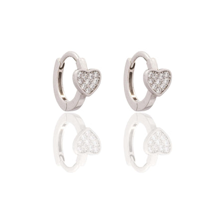 ORECCHINI DONNA CERCHIETTO CON CUORE