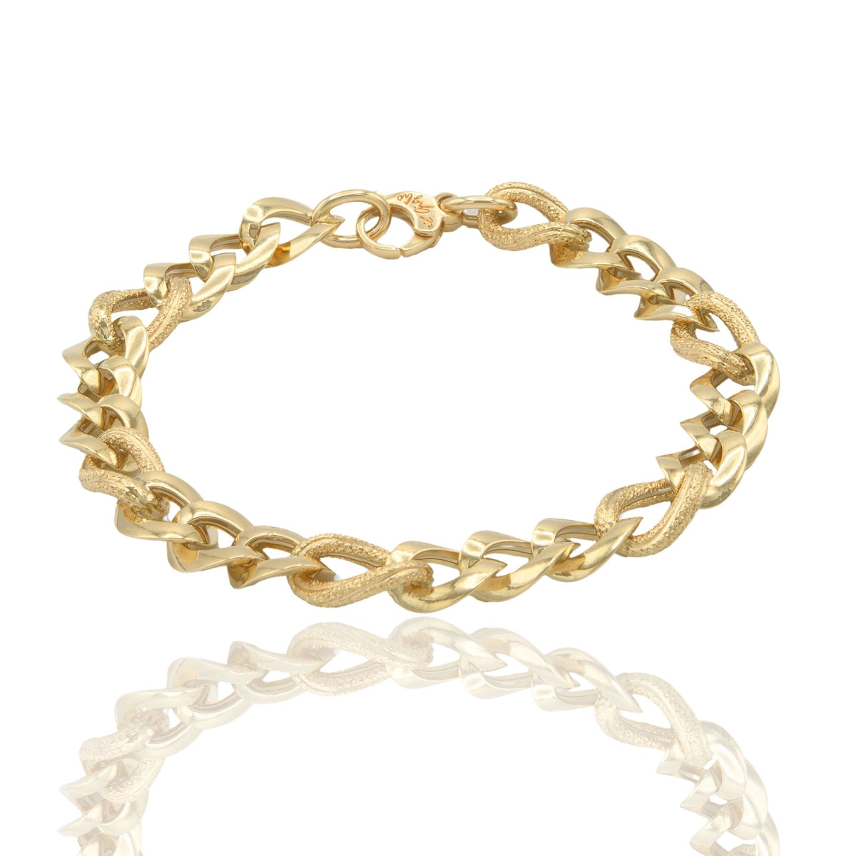 Bracciale Oro Giallo Oro 18 carati Groumette 3+1 Solo Oro