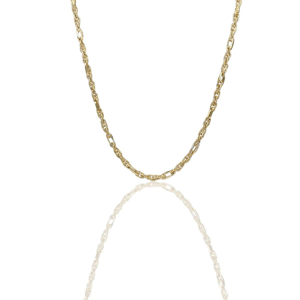 Collana Oro Giallo Oro 18 carati Maglia Intrecciata Solo Oro
