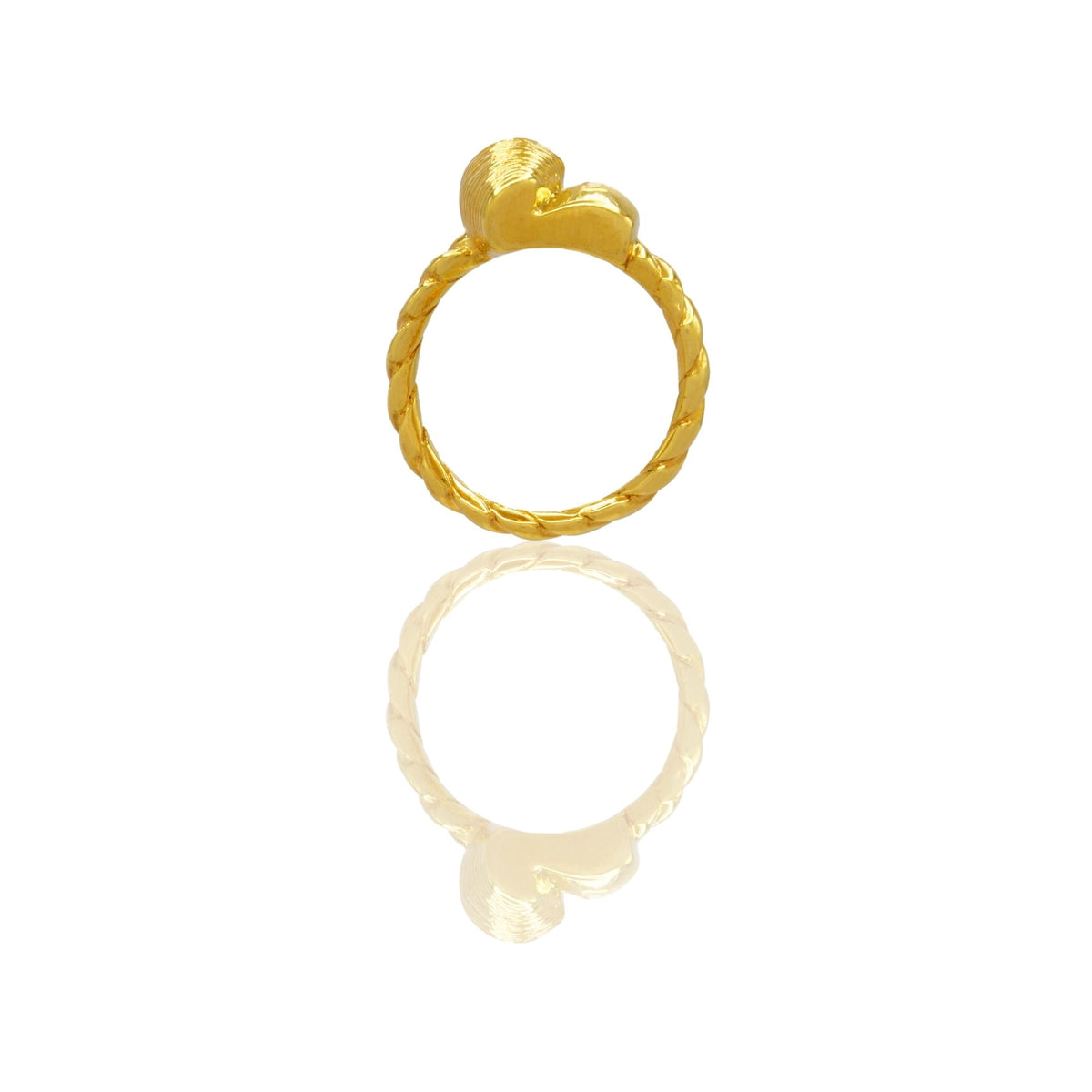 Anello Oro Giallo Oro 18 carati Onda Mare Solo Oro