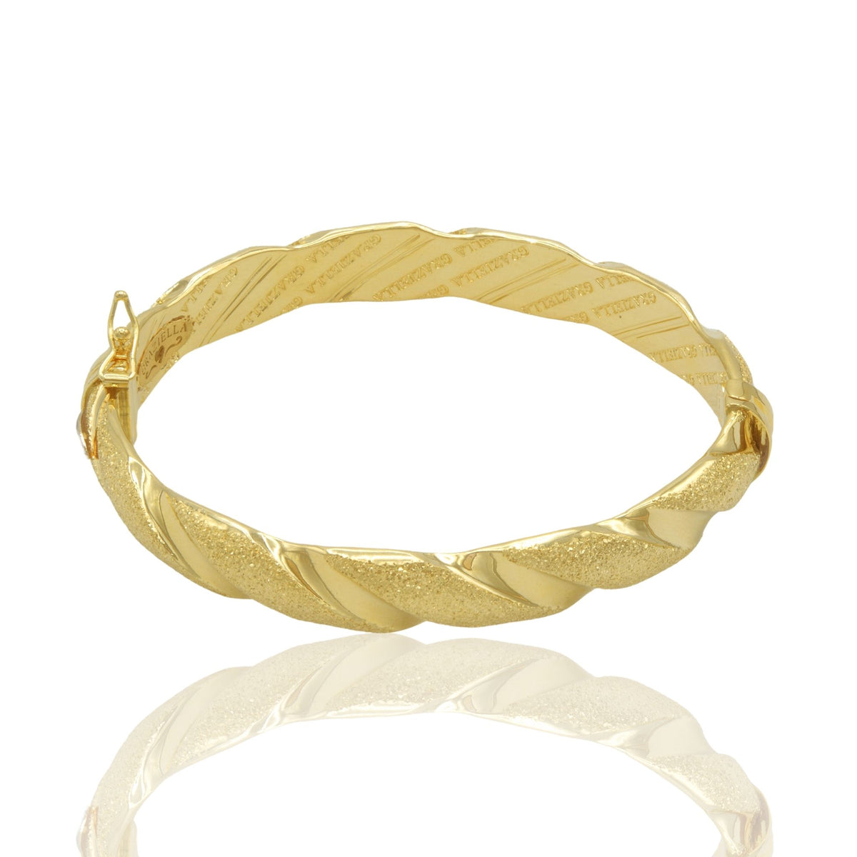 Bracciale Oro Giallo Oro 18 carati Rigido Schiava Solo Oro
