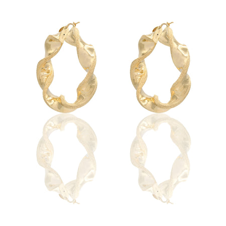 ORECCHINI DONNA CERCHI TORCHON CON GRECA