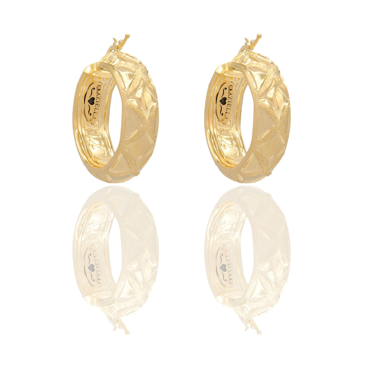 ORECCHINI DONNA CERCHI CON ROMBI