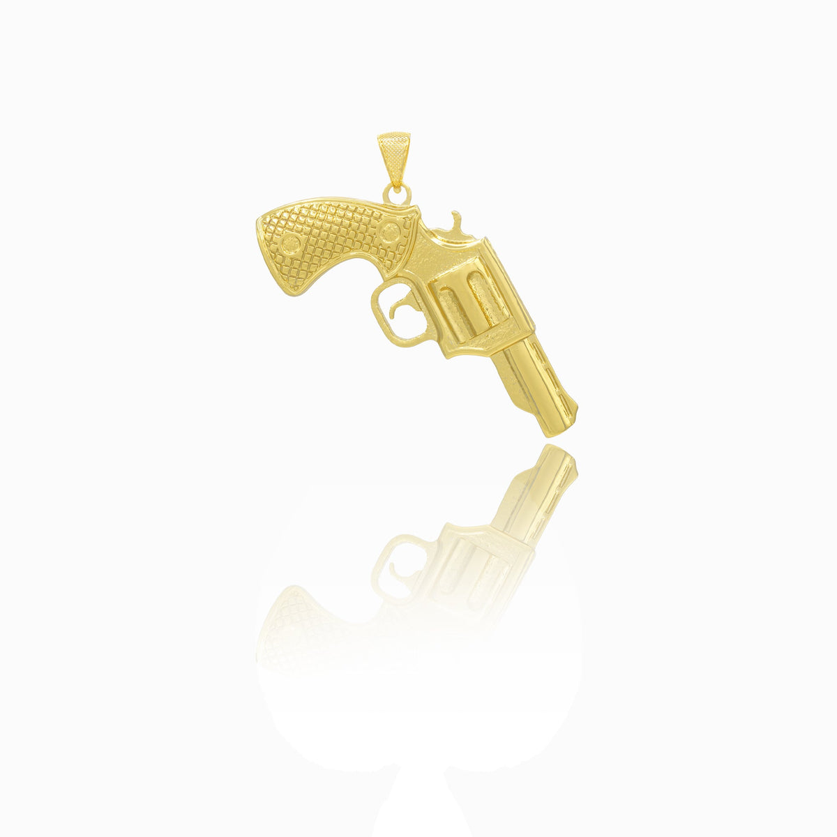 Ciondolo Oro Giallo Oro 18 carati Pistola Elettroformata Solo Oro