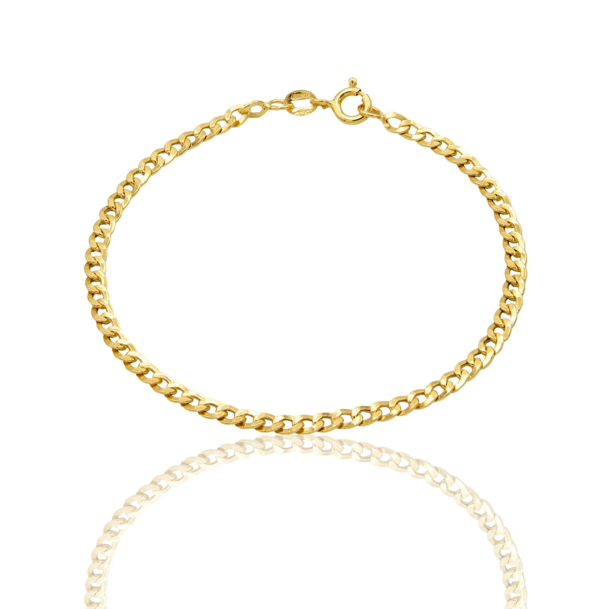 Bracciale Oro Giallo Oro 18 carati Catena Maglia Groumette Solo Oro cm. 20,5