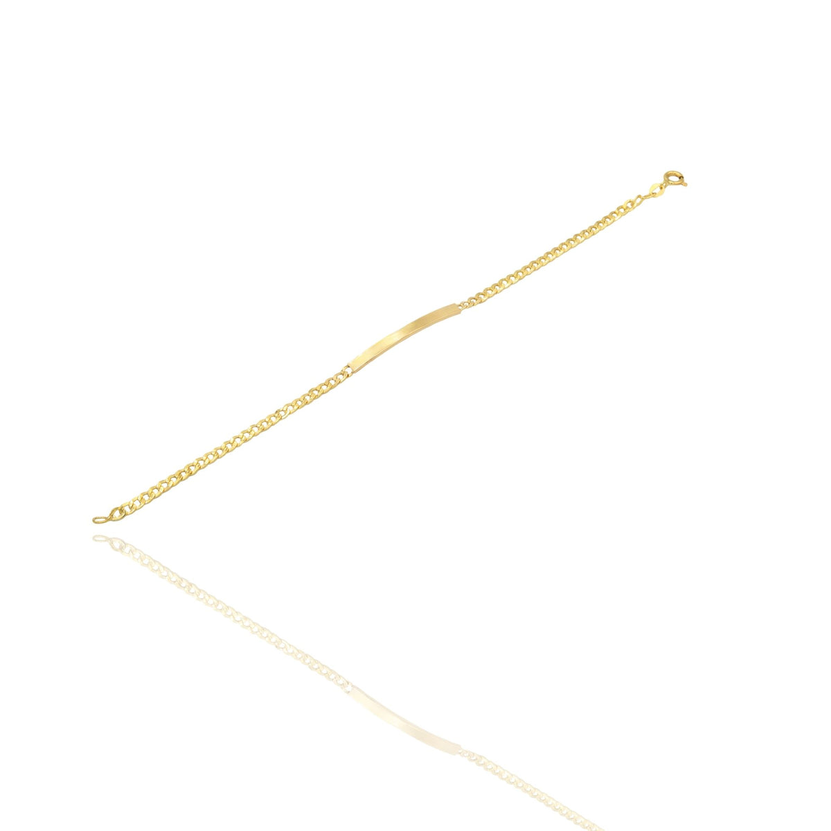 Bracciale Oro Giallo Oro 18 carati Catena Maglia Groumette Solo Oro cm. 20
