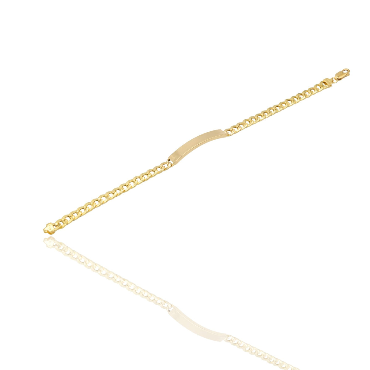 Bracciale Oro Giallo Oro 18 carati Catena Maglia Groumette Solo Oro