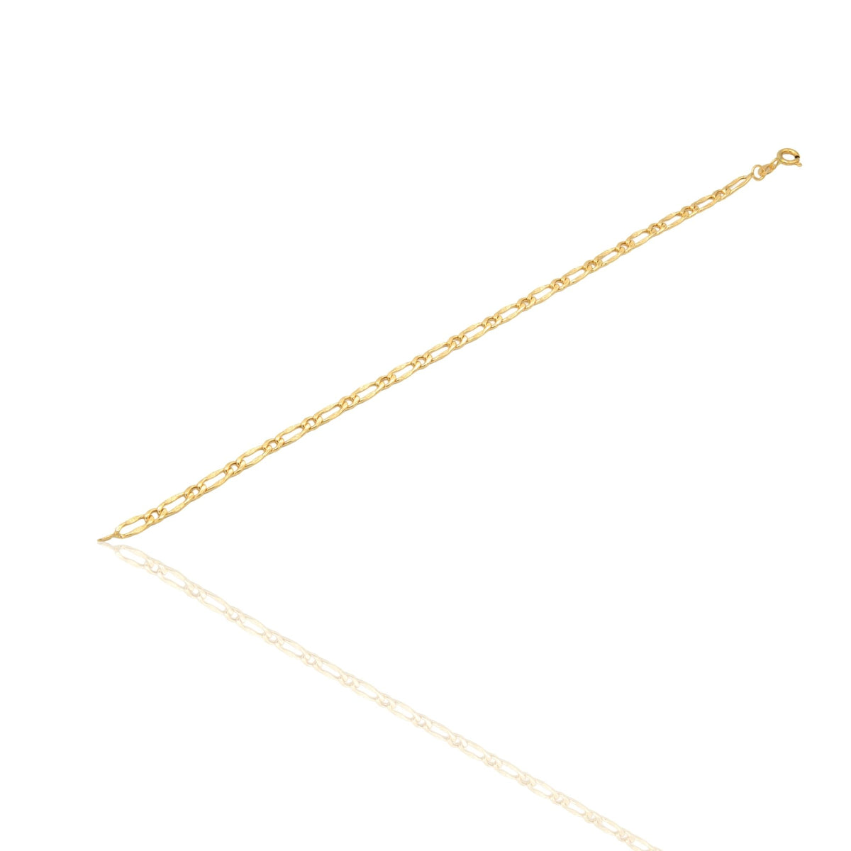 Bracciale Oro Giallo Oro 18 carati Catena Maglia piatta Solo Oro cm 20