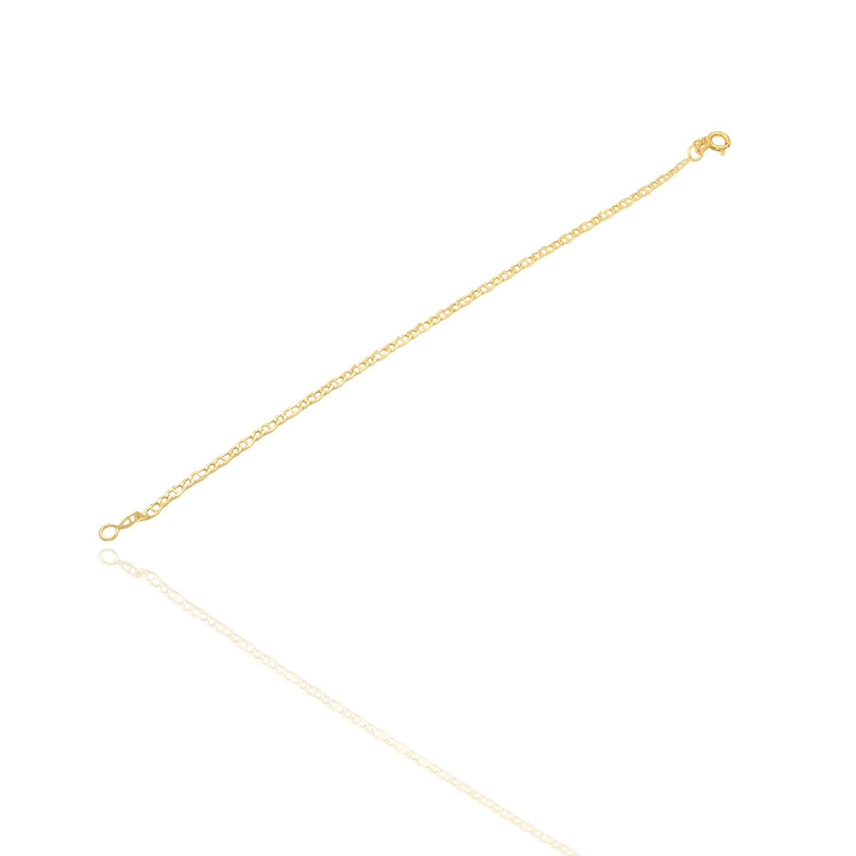 Bracciale Oro Giallo Oro 18 carati Maglia Marinara Piatta Solo Oro