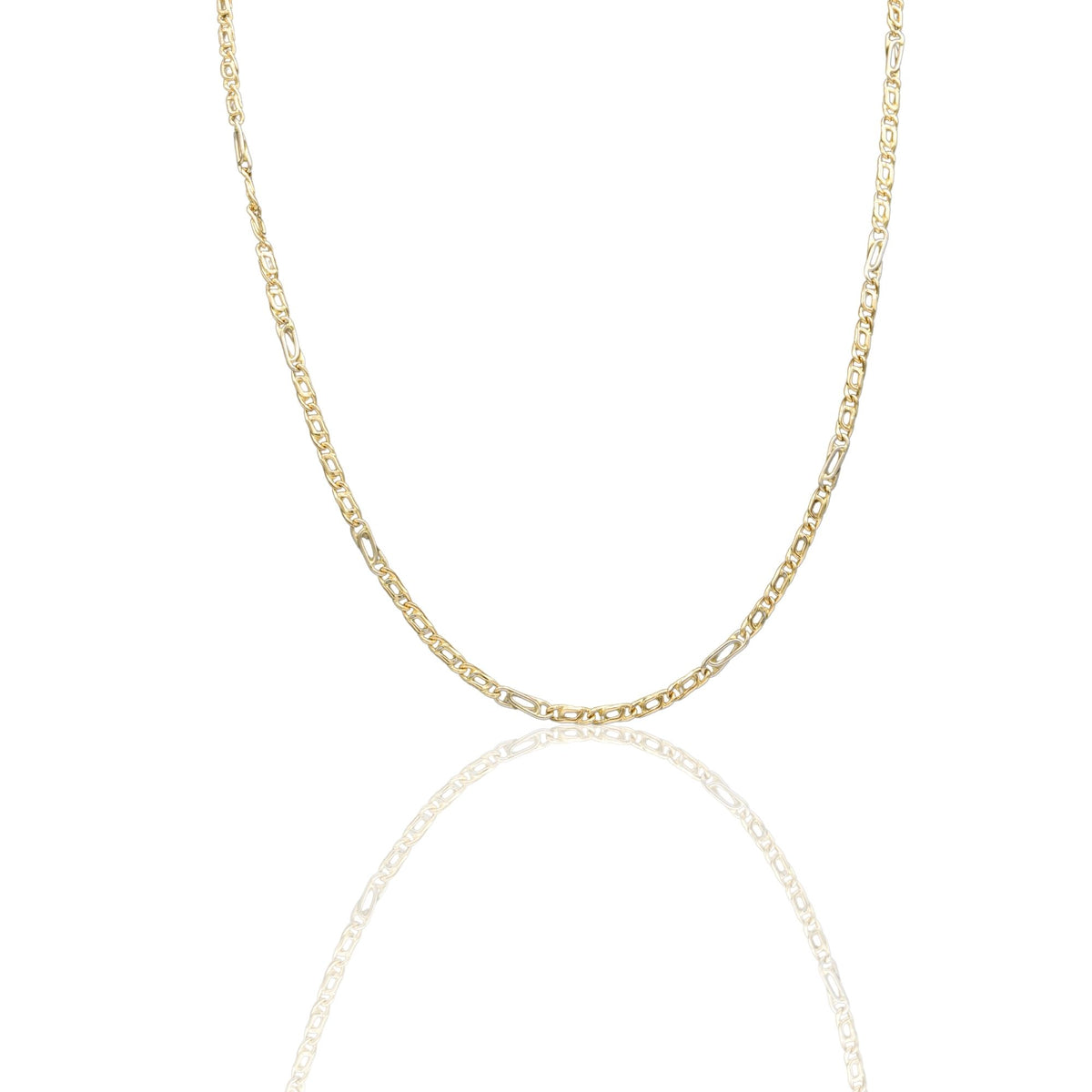 Collana Oro Giallo Oro 18 carati Catena Piatta Solo Oro cm.60