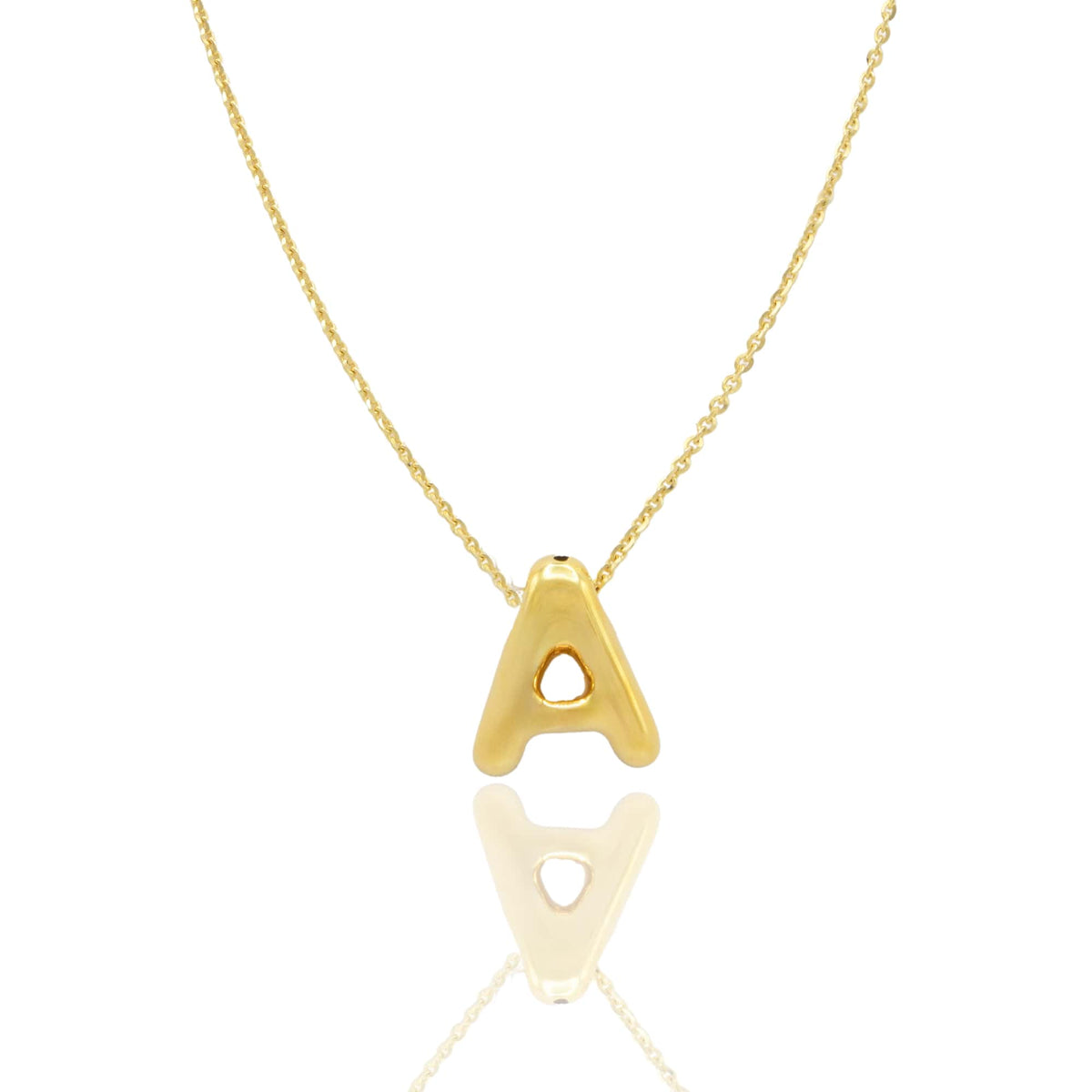 Collana Oro Giallo Oro 18 carati LETTERA A Solo Oro