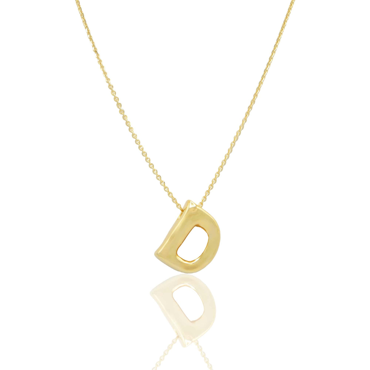 Collana Oro Giallo Oro 18 carati LETTERA D Solo Oro