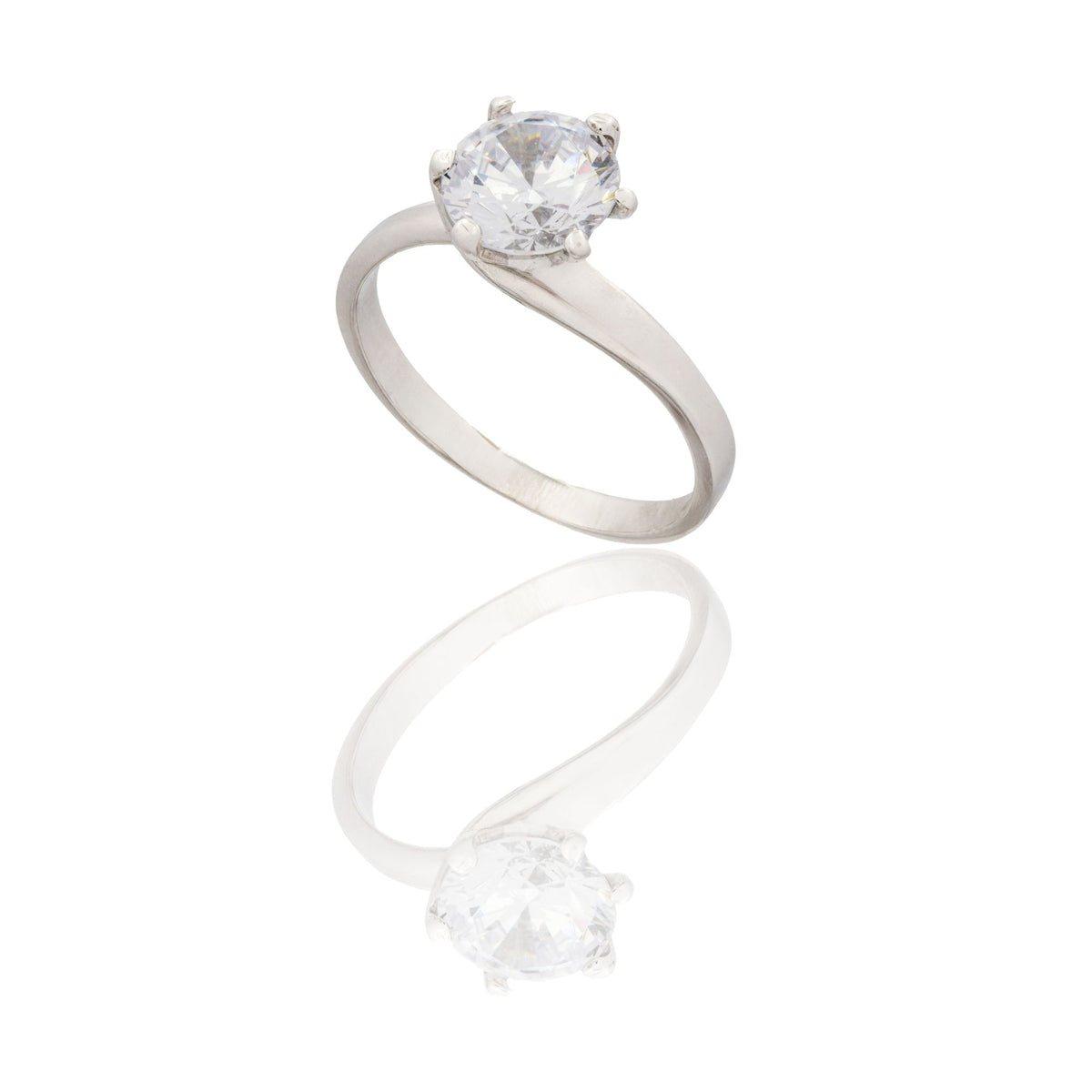 ANELLO DONNA SOLITARIO 6 GRIFFE