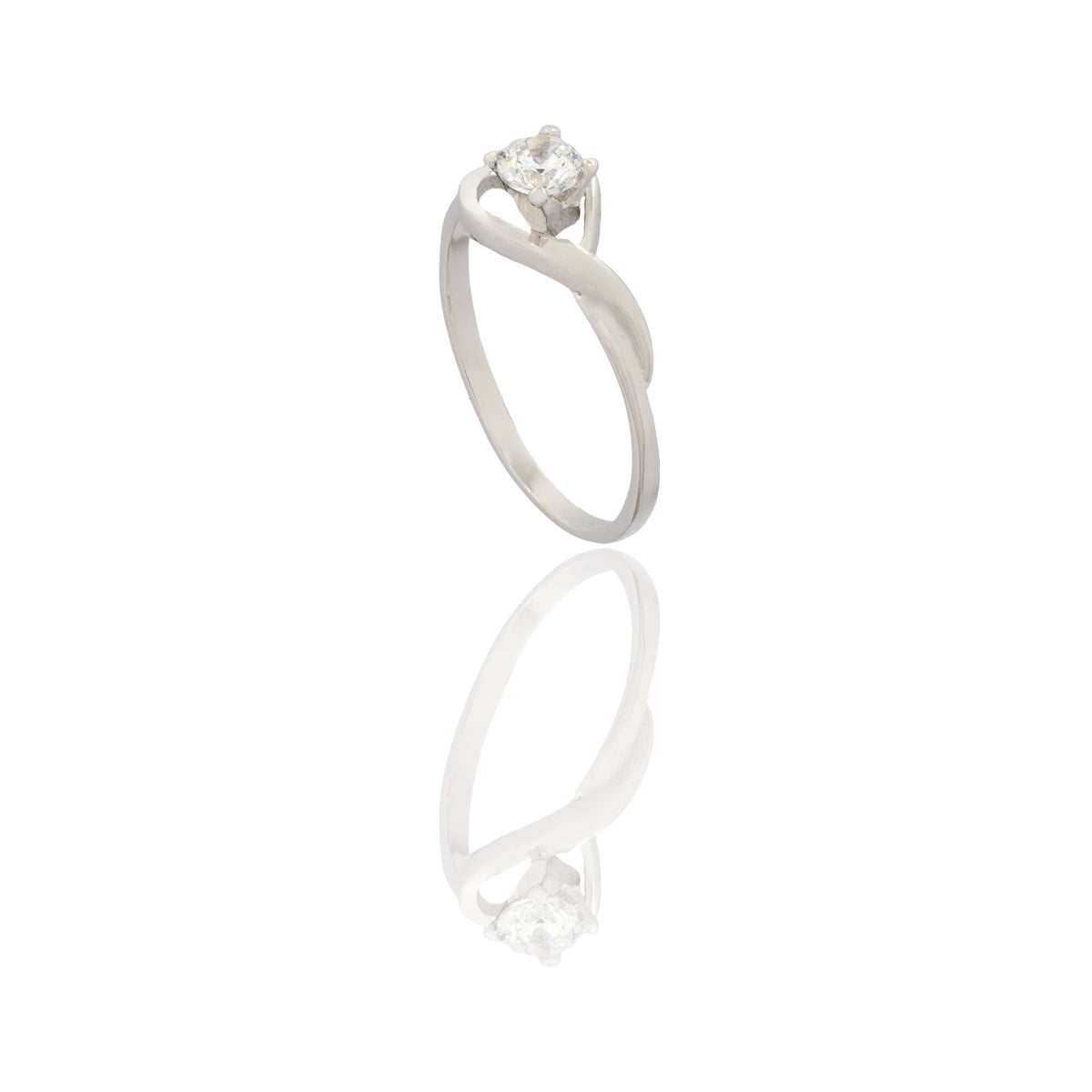 ANELLO DONNA SOLITARIO CONTORNO CUORE