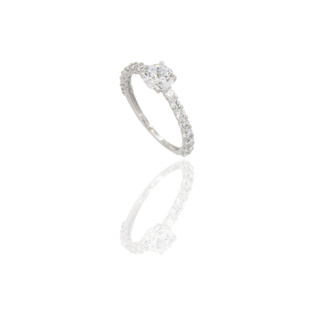 ANELLO DONNA MEZZA VERETTA PIETRA CENTRALE
