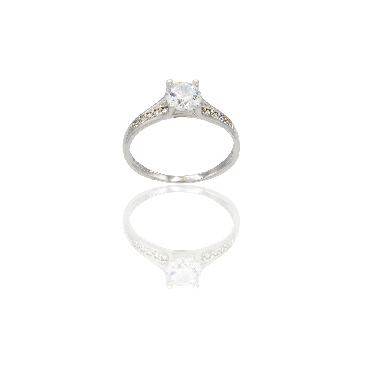 ANELLO DONNA SOLITARIO 4 GRIFFE VALENTINO GAMBO PAVE'