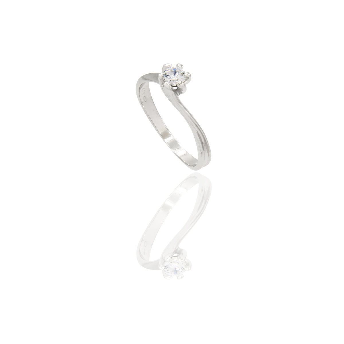 ANELLO DONNA SOLITARIO 6 GRIFFE