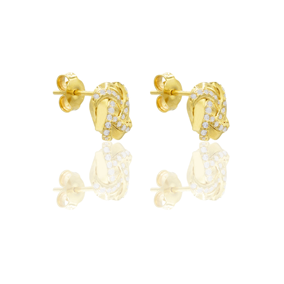 ORECCHINI DONNA DONNA BOTTONE INTRECCIATO