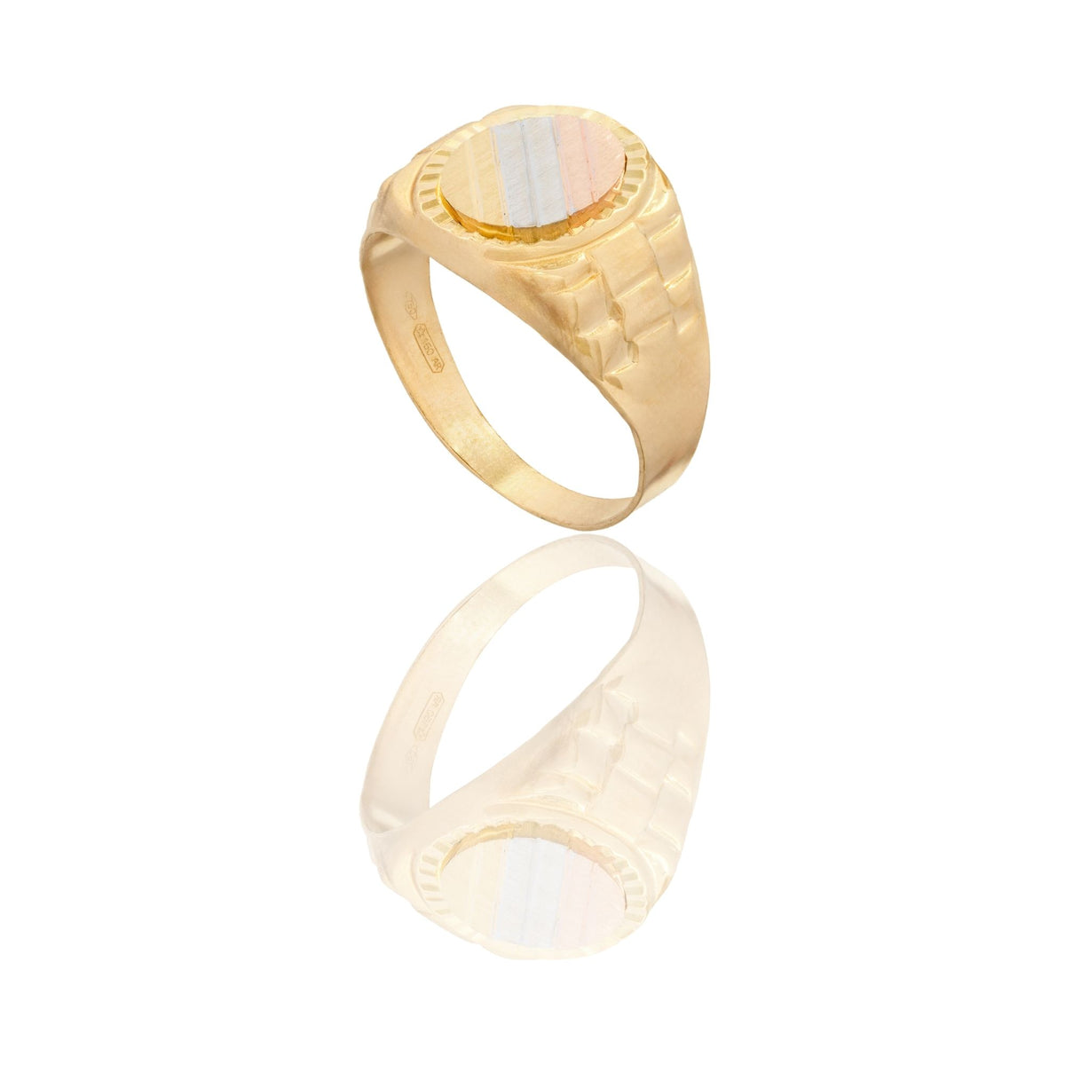ANELLO UOMO SCUDO TONDO
