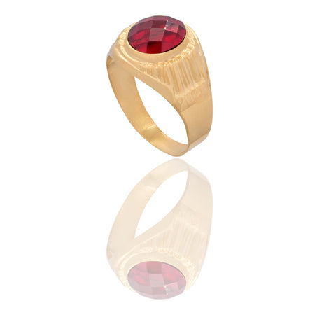 ANELLO UOMO SCUDO TONDO