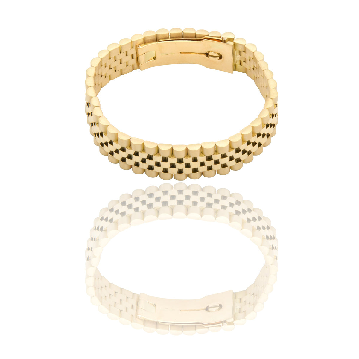 Bracciali Oro Giallo Oro 18 carati maglia giubile Solo Oro spessore 16mm