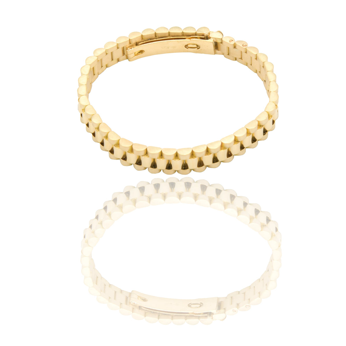 Bracciali Oro Giallo Oro 18 carati maglia giubile Solo Oro spessore 10mm