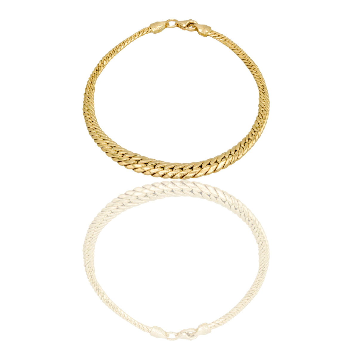 Bracciali Oro Giallo Catena vuota Solo Oro cm. 19