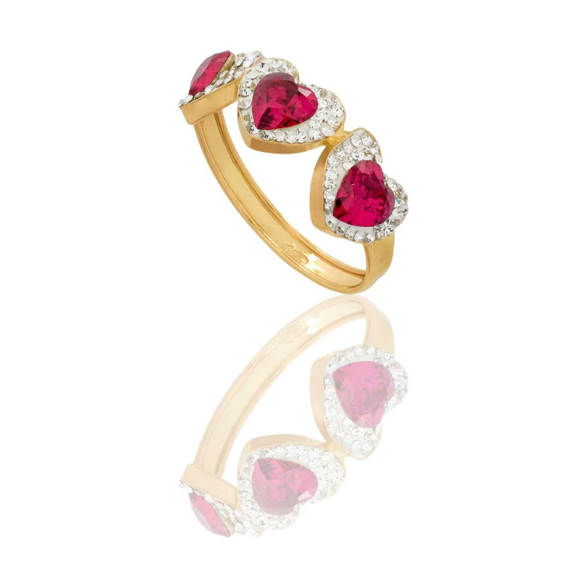 ANELLO DONNA TRILOGY CUORE CENTRO E CONTORNO