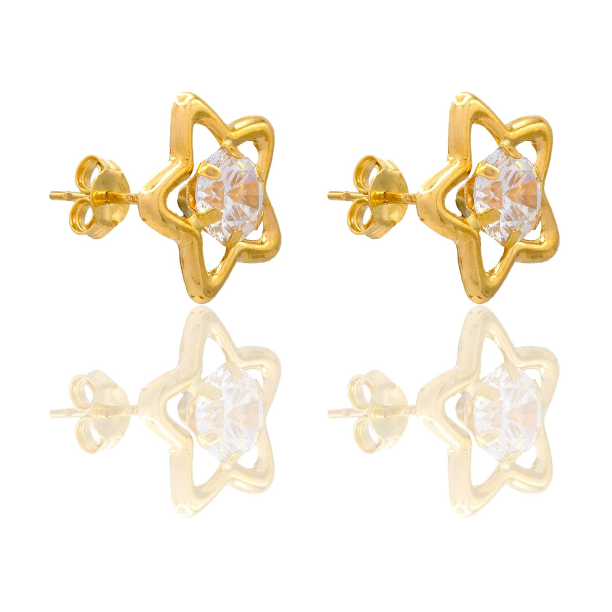 ORECCHINI DONNA PUNTO LUCE CONTORNO STELLA