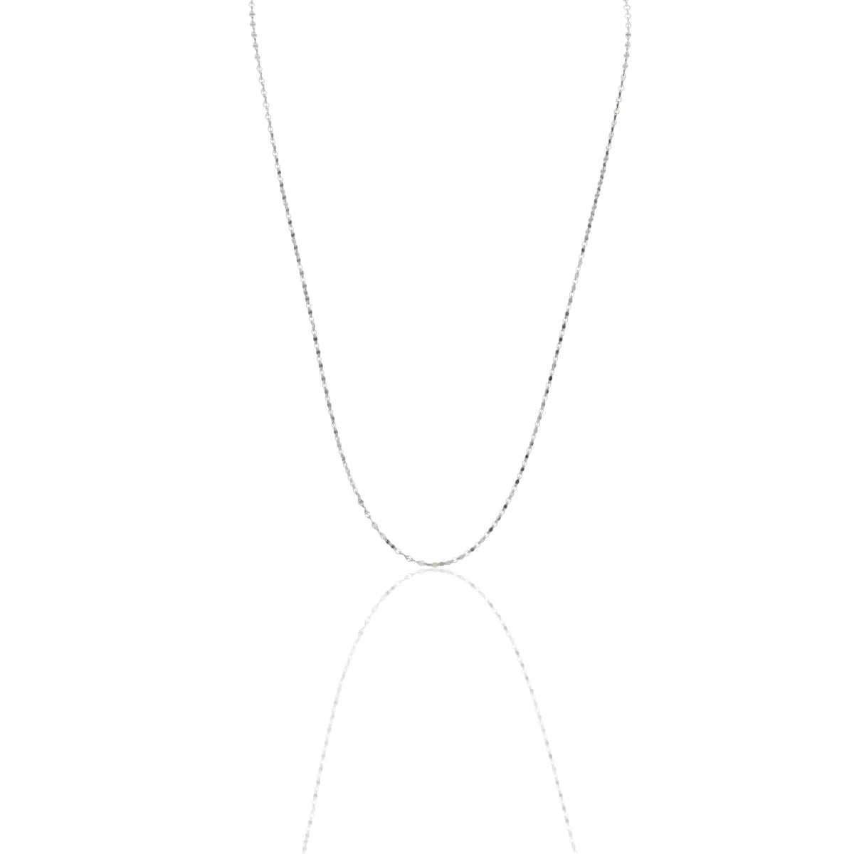 Collana Oro Bianco Oro 18 carati Elica Solo Oro cm.45